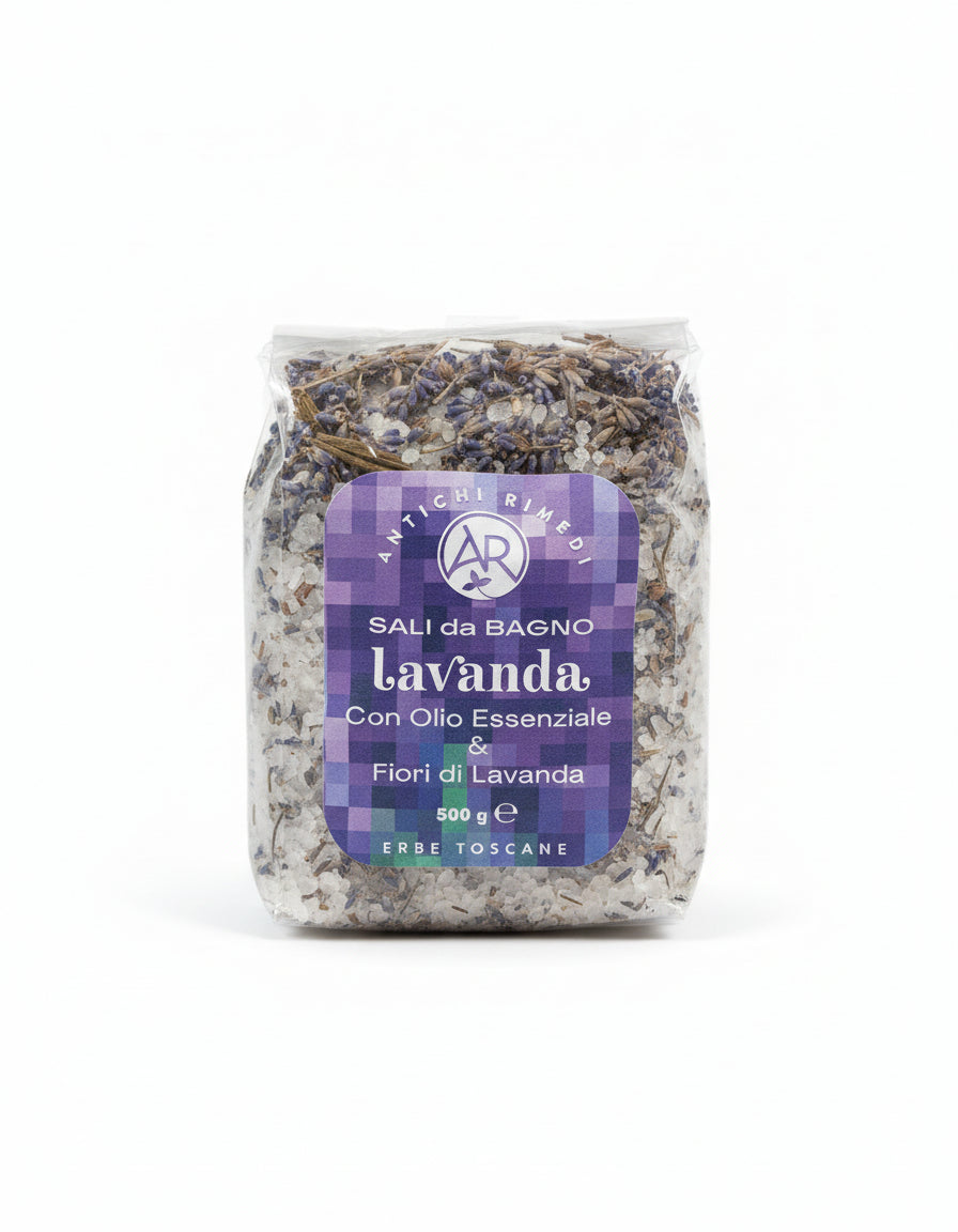 Lavender bath salt 500 GR, Tuscany herbs